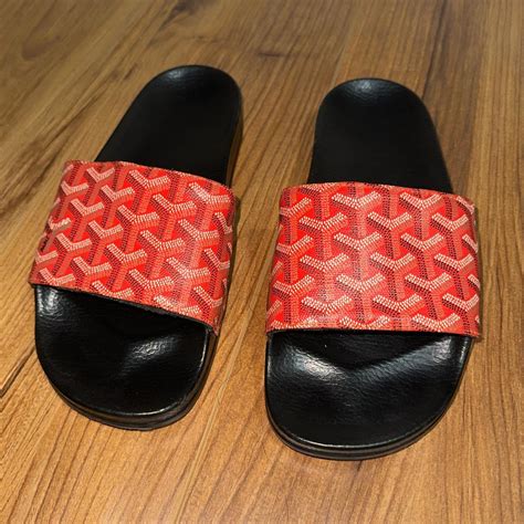 goyard slide sandals|goyard pouch.